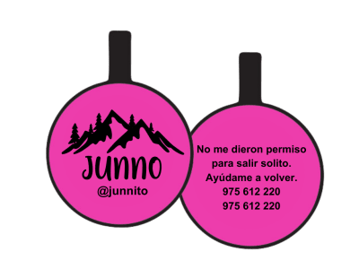 PLACA DE IDENTIFICACIÓN CIRCULO - AVENTURA EN MONTAÑA