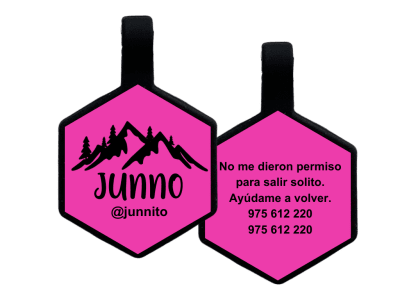 PLACA DE IDENTIFICACIÓN HEXÁGONO - AVENTURA EN MONTAÑA
