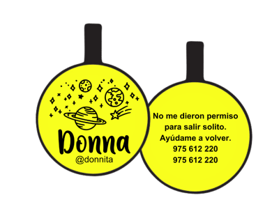 PLACA DE IDENTIFICACIÓN CIRCULO - UNIVERSO