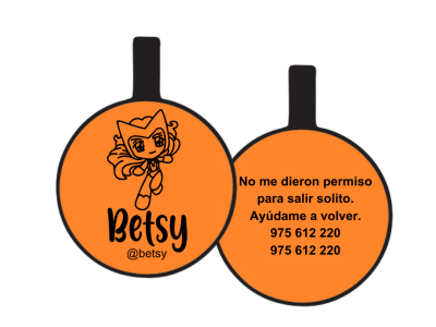 PLACA DE IDENTIFICACIÓN CIRCULO - BRUJA ESCARLATA