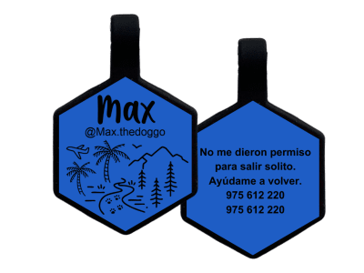 PLACA DE IDENTIFICACIÓN HEXÁGONO - VIVAN LOS VIAJES
