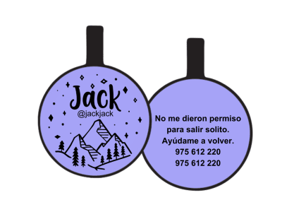PLACA DE IDENTIFICACIÓN CIRCULO - MONTAÑAS