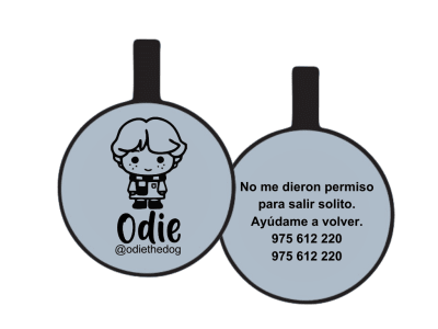 PLACA DE IDENTIFICACIÓN CIRCULO - RON WESLEY