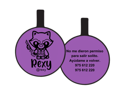 PLACA DE IDENTIFICACIÓN CIRCULO - ROCKET