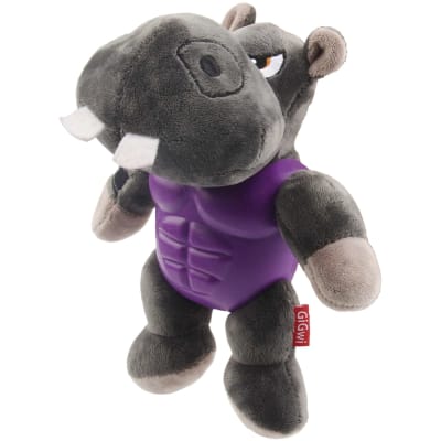 GIGWI I´M HERO HIPOPÓTAMO - Peluche 2 texturas + Chirriador