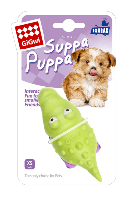 GIGWI SUPPA PUPPA COCODRILO - MORDEDOR (VERDE/MORADO)