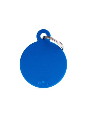 MY FAMILY PLACA CIRCULO ALUMINIO AZUL MATE