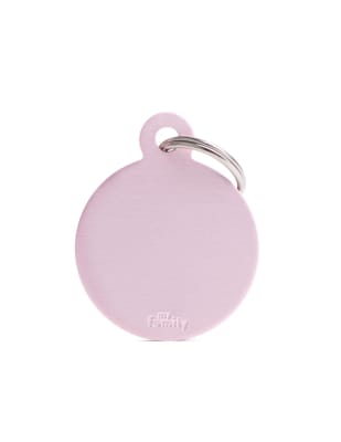 MY FAMILY PLACA CIRCULO ALUMINIO ROSADO MATE