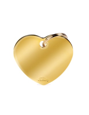 MY FAMILY PLACA CORAZON DORADO