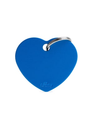 MY FAMILY PLACA ALUMINIO CORAZON AZUL