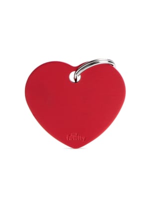 MY FAMILY PLACA ALUMINIO CORAZON ROJO