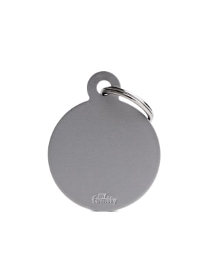 MY FAMILY PLACA CIRCULO ALUMINIO GRIS MATE