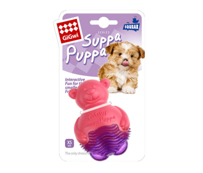 GIGWI SUPPA PUPPA OSO - MORDEDOR (ROSADO/MORADO)