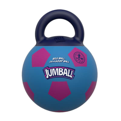 GIGWI JUMBALL BALÓN DE FÚTBOL CON MANGO DE GOMA