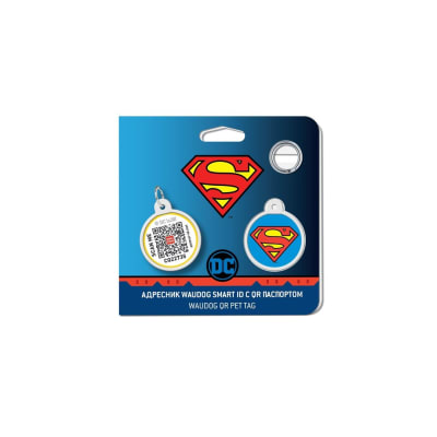 WAUDOG PLACA IDENTIFICACION SMART ID - SUPERMAN HERO - DC COMICS - APP GRATIS