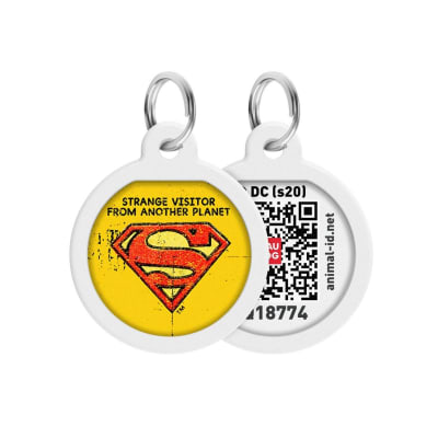 WAUDOG PLACA IDENTIFICACION SMART ID - SUPERMAN VINTAGE - DC COMICS - APP GRATIS