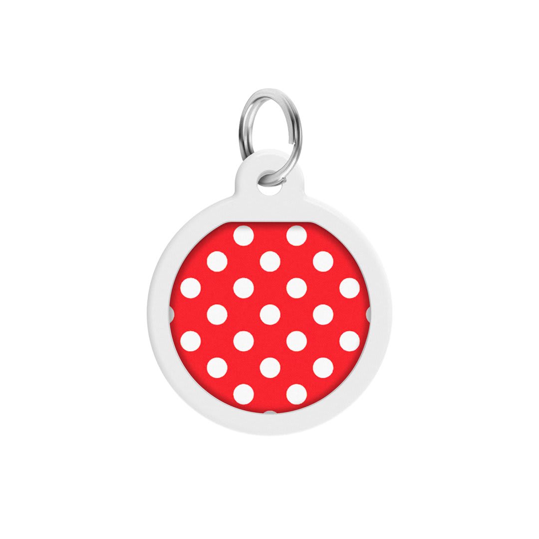 WAUDOG PLACA IDENTIFICACION SMART ID - POLKA DOTS - APP GRATIS2