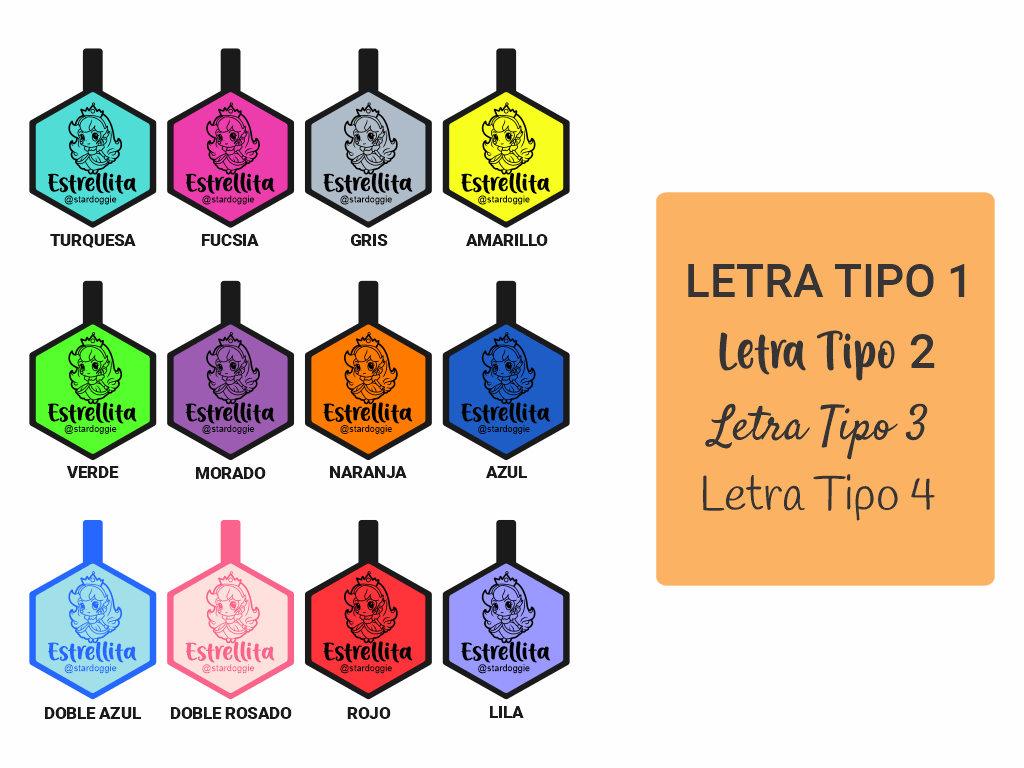 PLACA DE IDENTIFICACIÓN HEXÁGONO - PEACH2