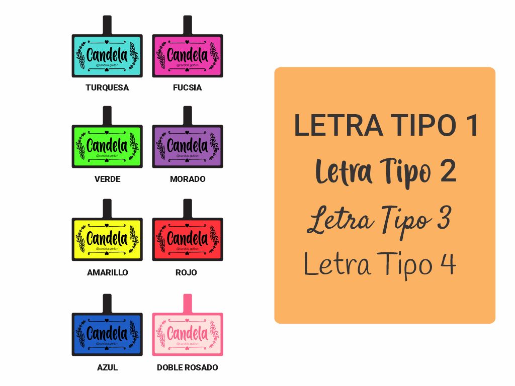 PLACA DE IDENTIFICACIÓN RECTÁNGULO - FLORES3