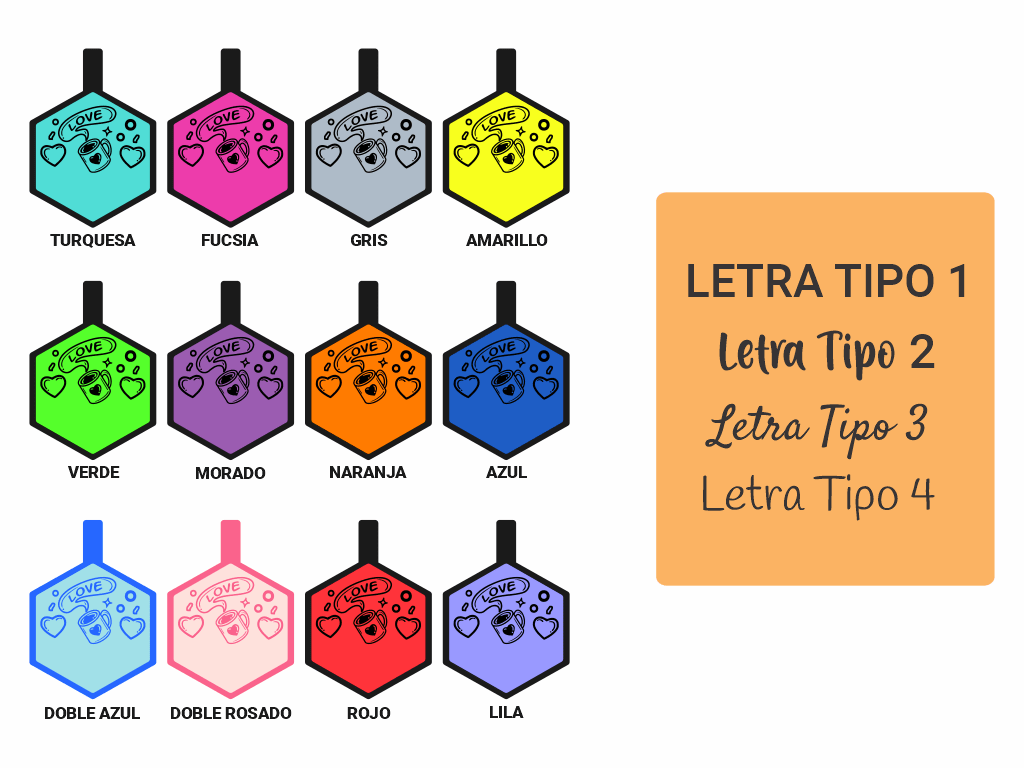 PLACA DE IDENTIFICACIÓN HEXÁGONO - COFFE LOVE2
