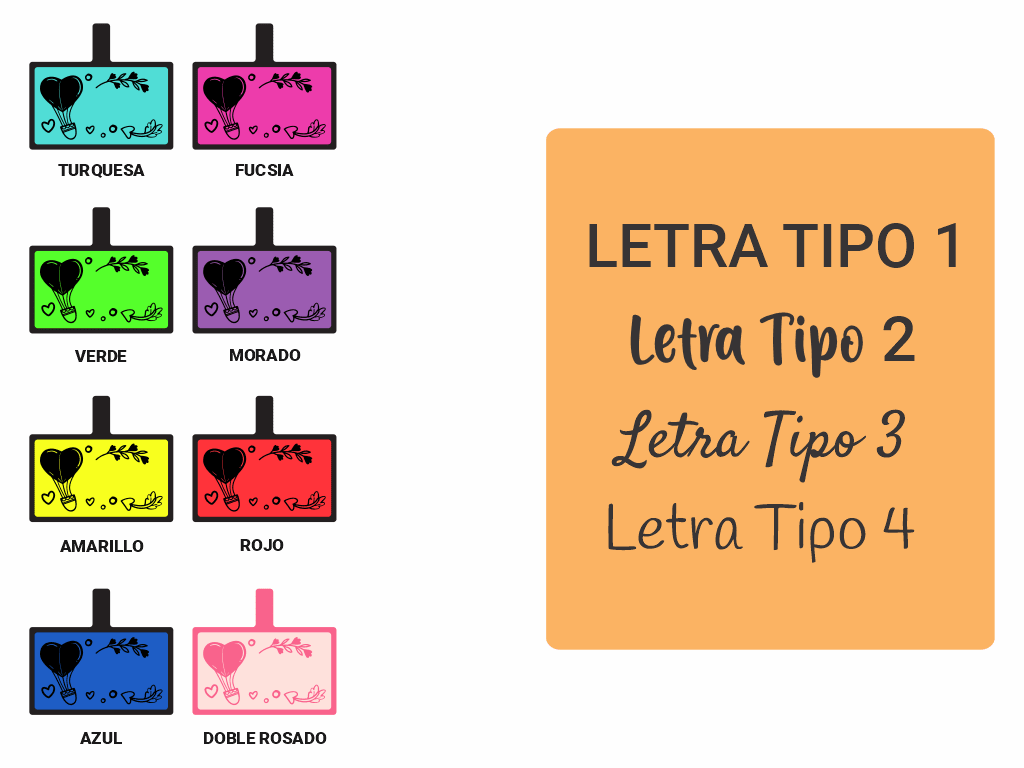 PLACA DE IDENTIFICACIÓN RECTÁNGULO - VIAJE DE AMOR2