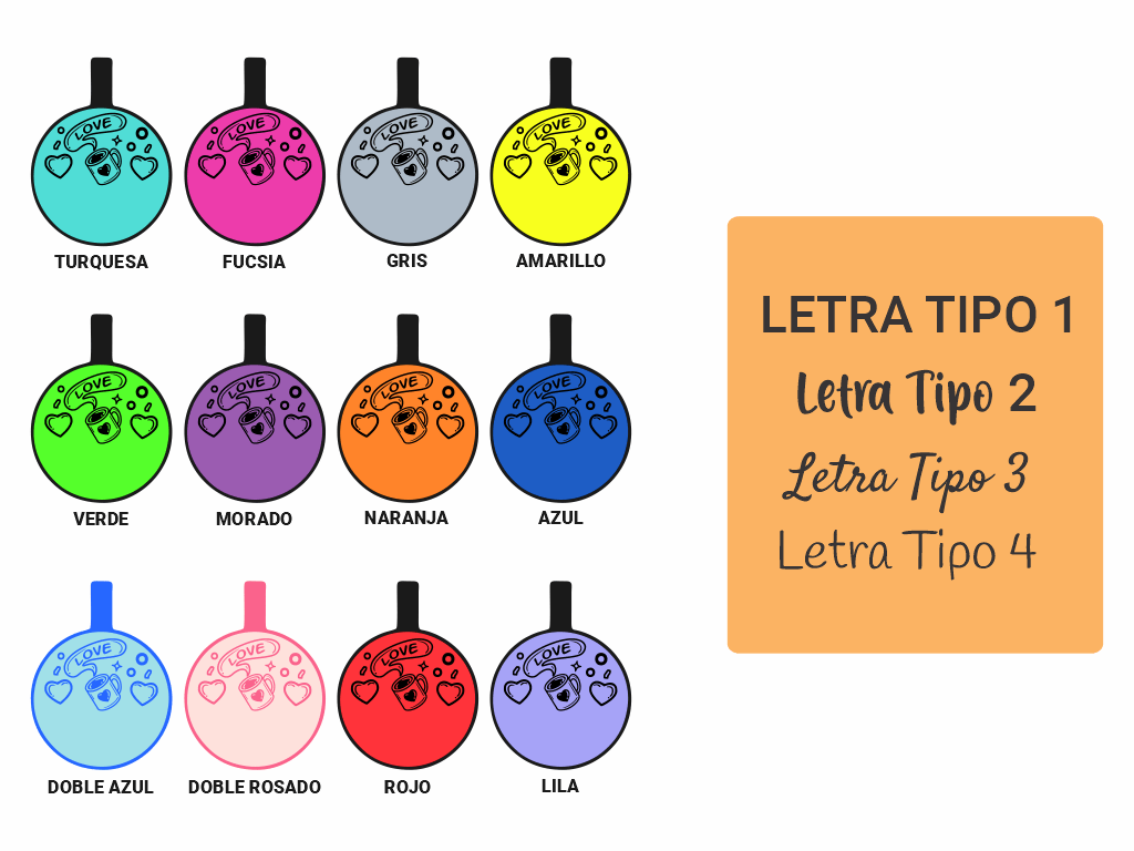 PLACA DE IDENTIFICACIÓN CIRCULO - COFFE LOVE2