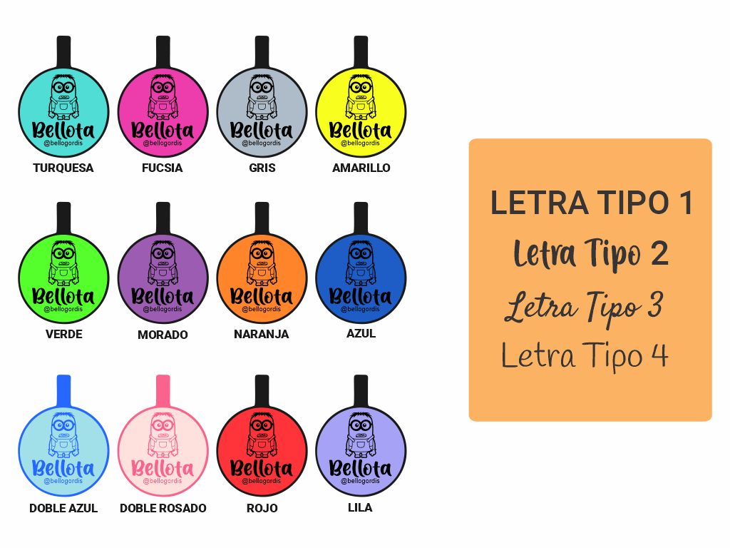 PLACA DE IDENTIFICACIÓN CIRCULO - MINION CARL2