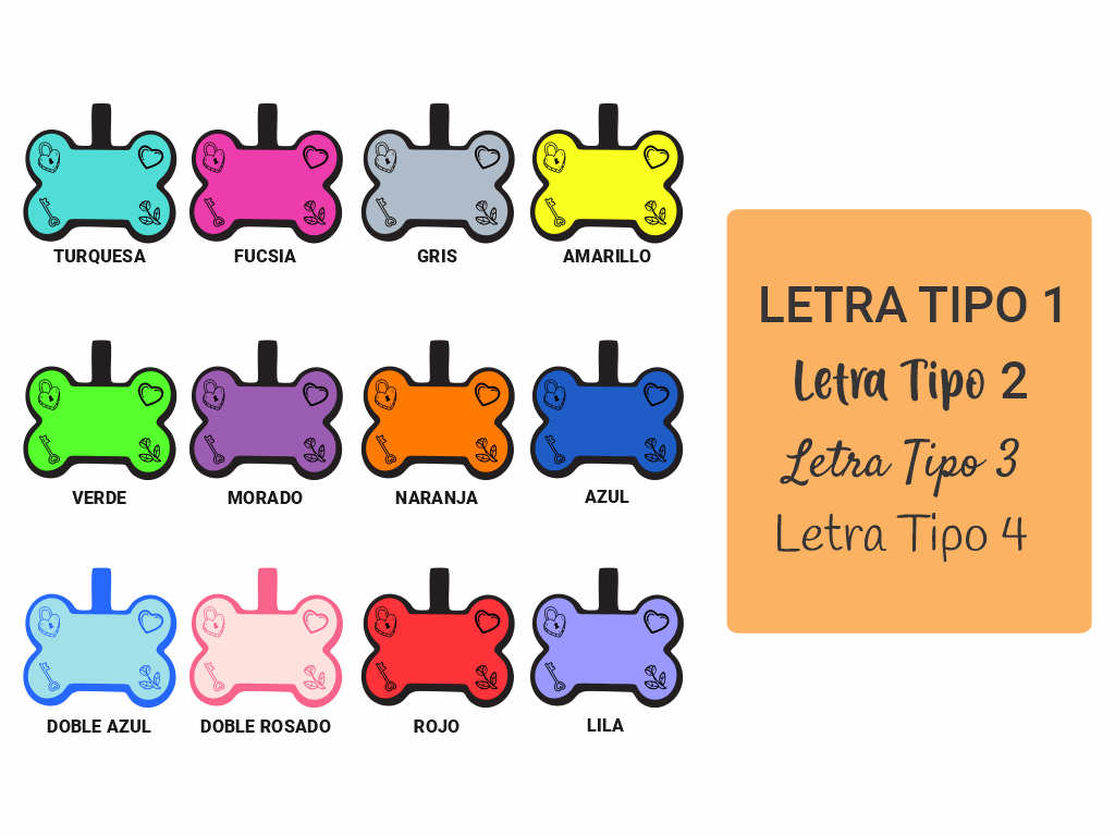 PLACA DE IDENTIFICACIÓN HUESO - LOVE TIME2