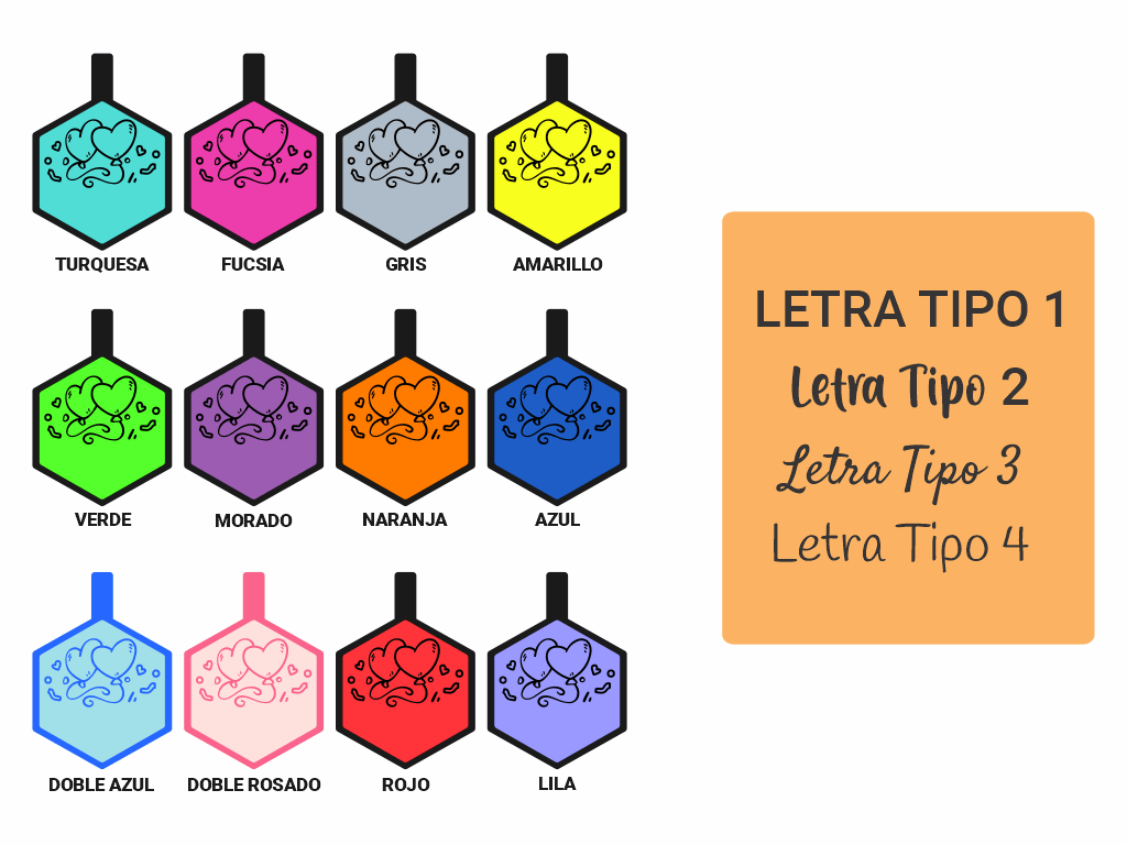 PLACA DE IDENTIFICACIÓN HEXÁGONO - GLOBOS DE AMOR2