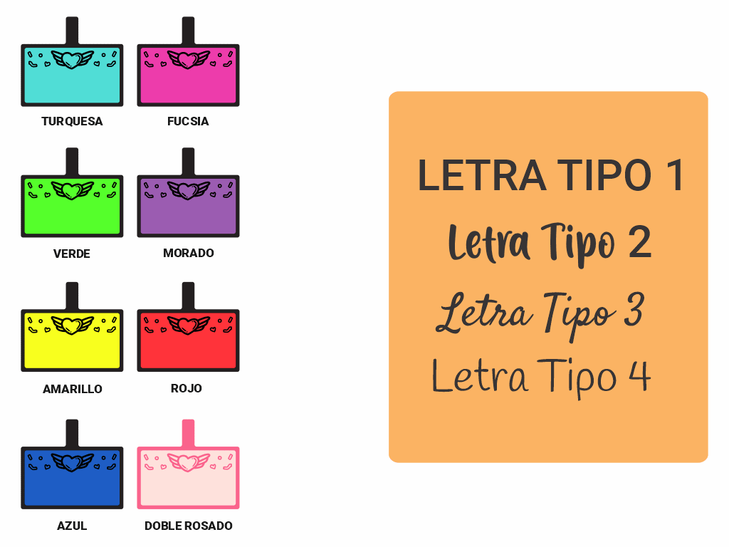 PLACA DE IDENTIFICACIÓN RECTÁNGULO - CORAZON VOLADOR2