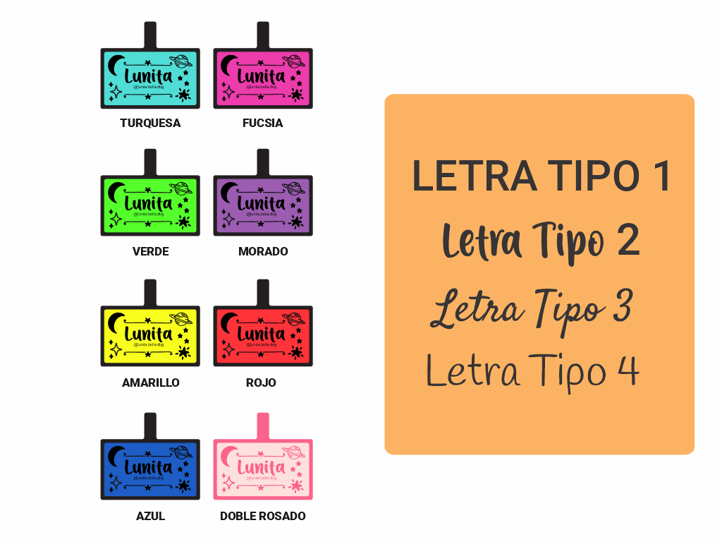 PLACA DE IDENTIFICACIÓN RECTÁNGULO - GALAXIA3