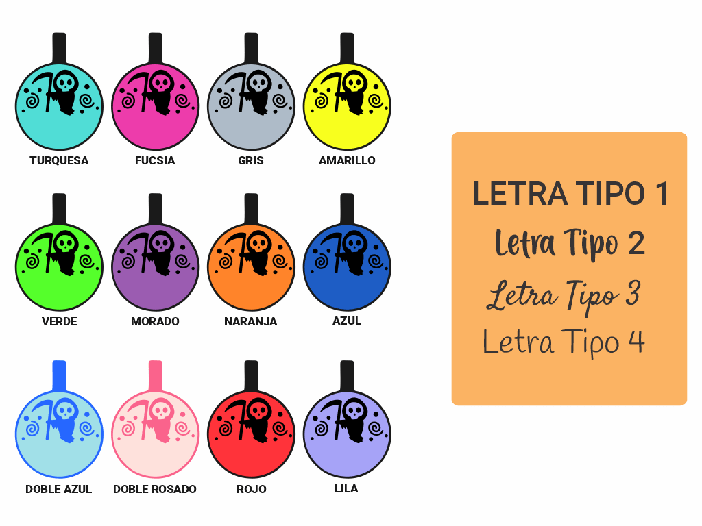 PLACA DE IDENTIFICACIÓN HALLOWEEN CÍRCULO - GRIM REAPER3