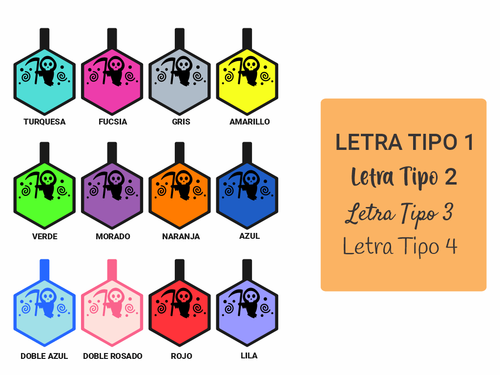 PLACA DE IDENTIFICACIÓN HALLOWEEN HEXÁGONO - GRIM REAPER3