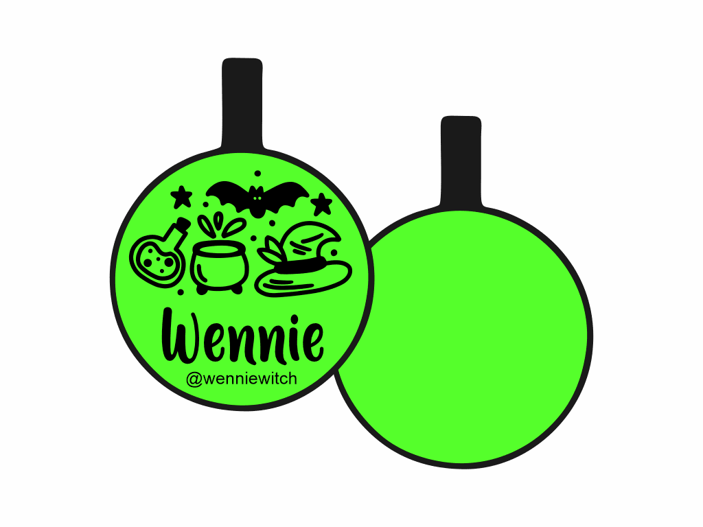 PLACA DE IDENTIFICACIÓN HALLOWEEN CÍRCULO - POCIONES8