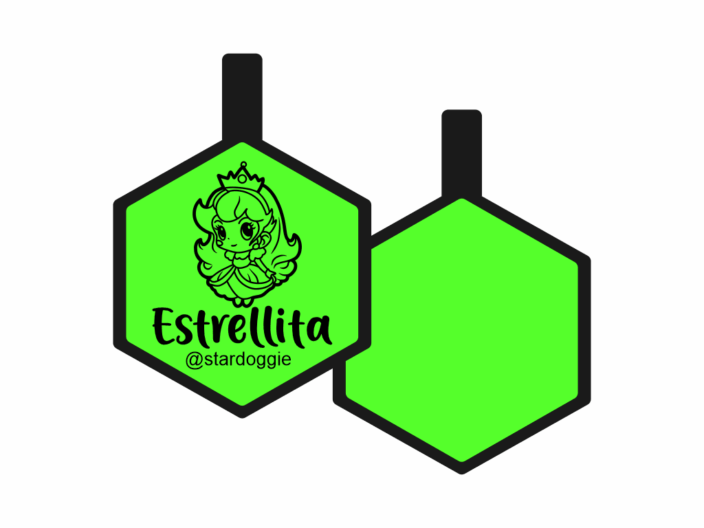 PLACA DE IDENTIFICACIÓN HEXÁGONO - PEACH7