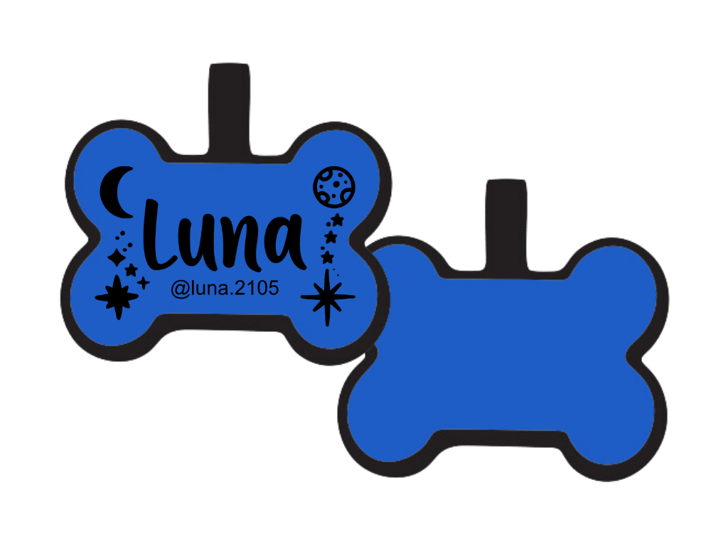 PLACA DE IDENTIFICACIÓN HUESO - LUNAS Y ESTRELLAS10