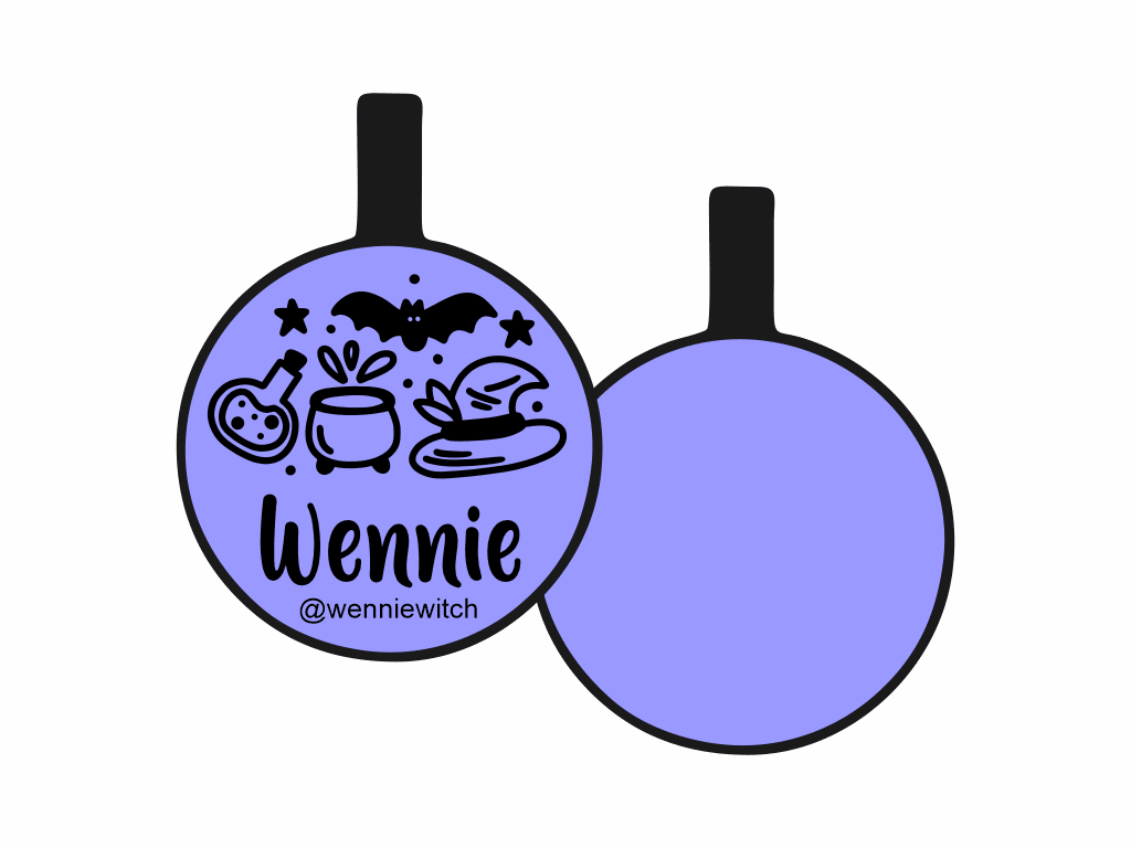 PLACA DE IDENTIFICACIÓN HALLOWEEN CÍRCULO - POCIONES12