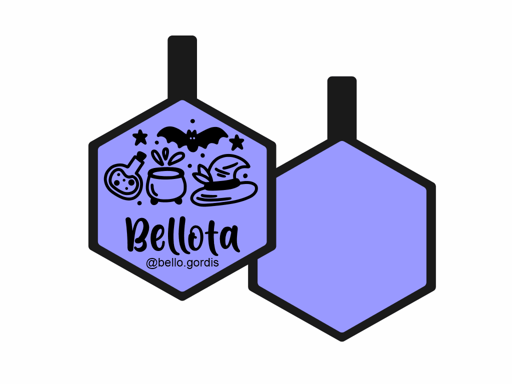 PLACA DE IDENTIFICACIÓN HALLOWEEN HEXÁGONO - POCIONES12