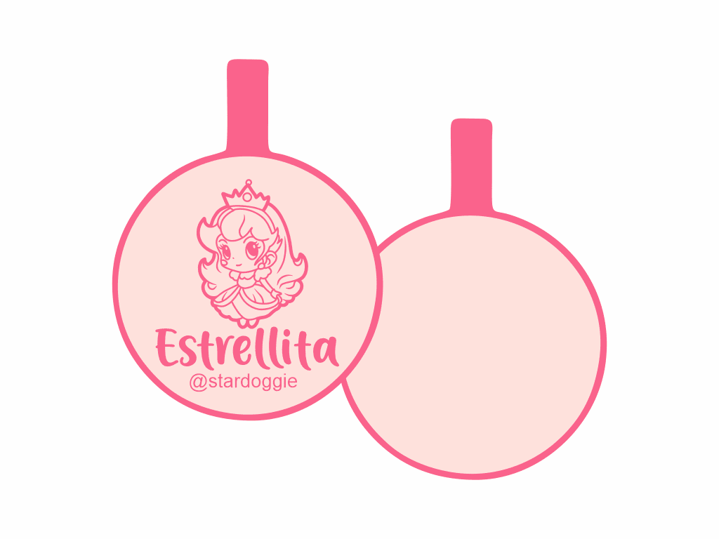 PLACA DE IDENTIFICACIÓN CIRCULO - PEACH13