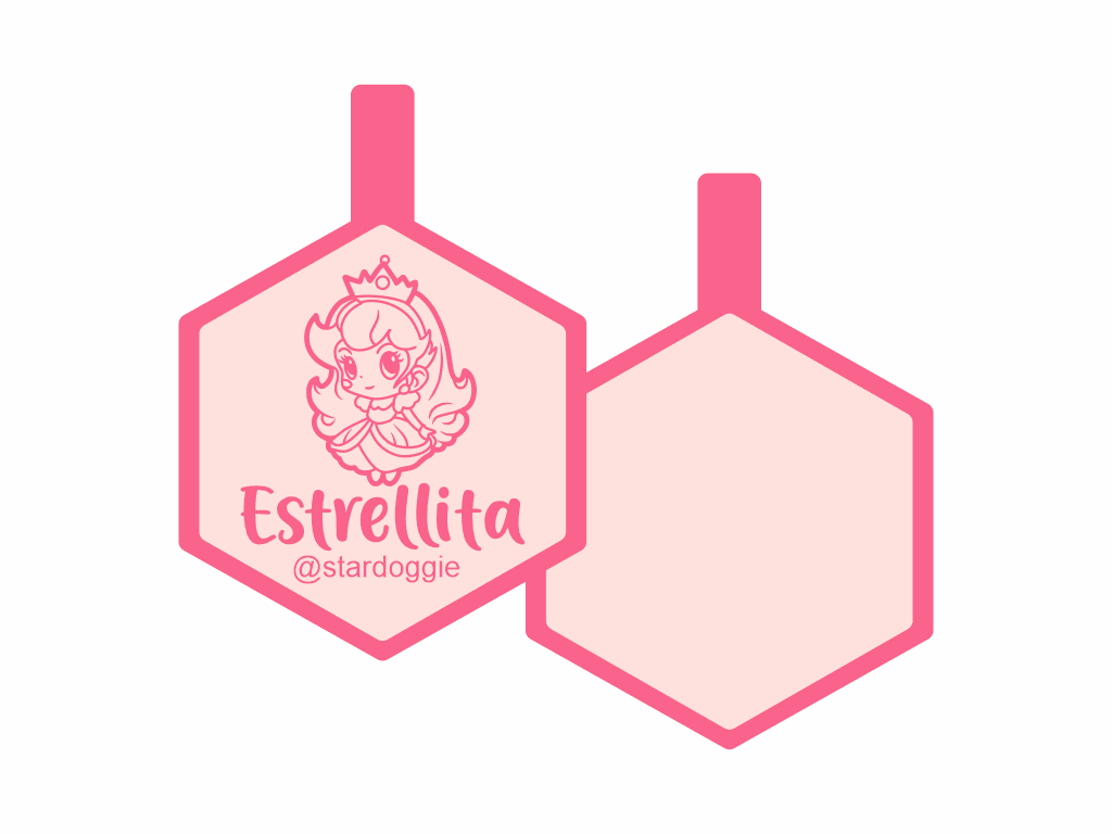 PLACA DE IDENTIFICACIÓN HEXÁGONO - PEACH13