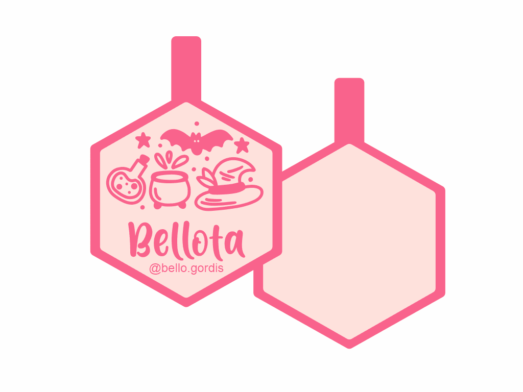 PLACA DE IDENTIFICACIÓN HALLOWEEN HEXÁGONO - POCIONES14