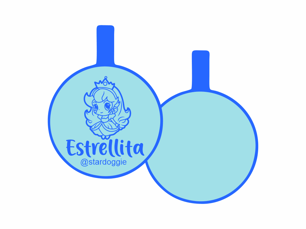 PLACA DE IDENTIFICACIÓN CIRCULO - PEACH14