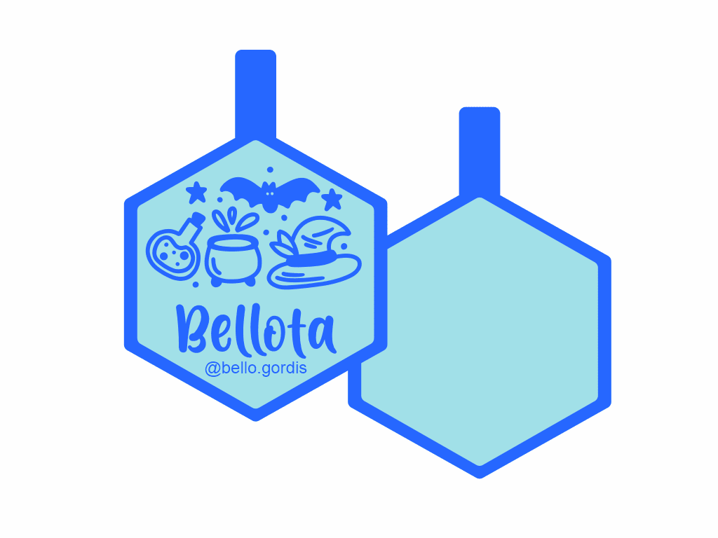 PLACA DE IDENTIFICACIÓN HALLOWEEN HEXÁGONO - POCIONES13