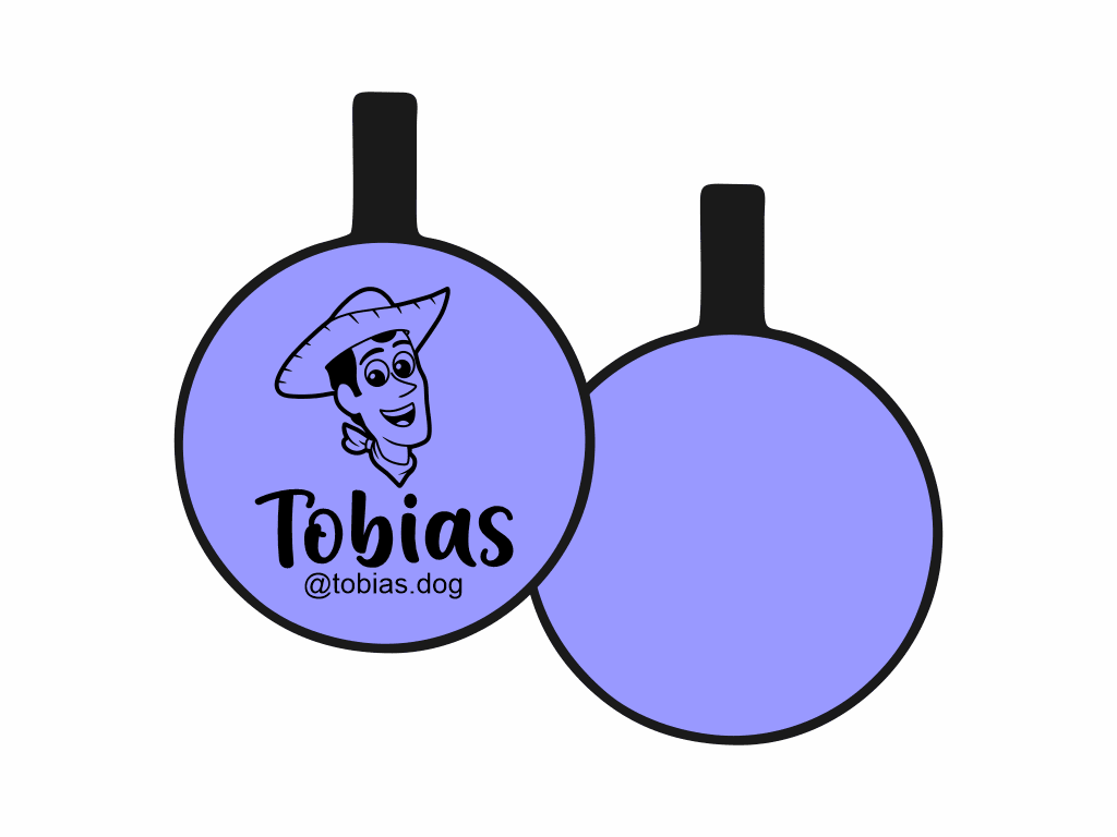 PLACA DE IDENTIFICACIÓN CIRCULO - WOODY12