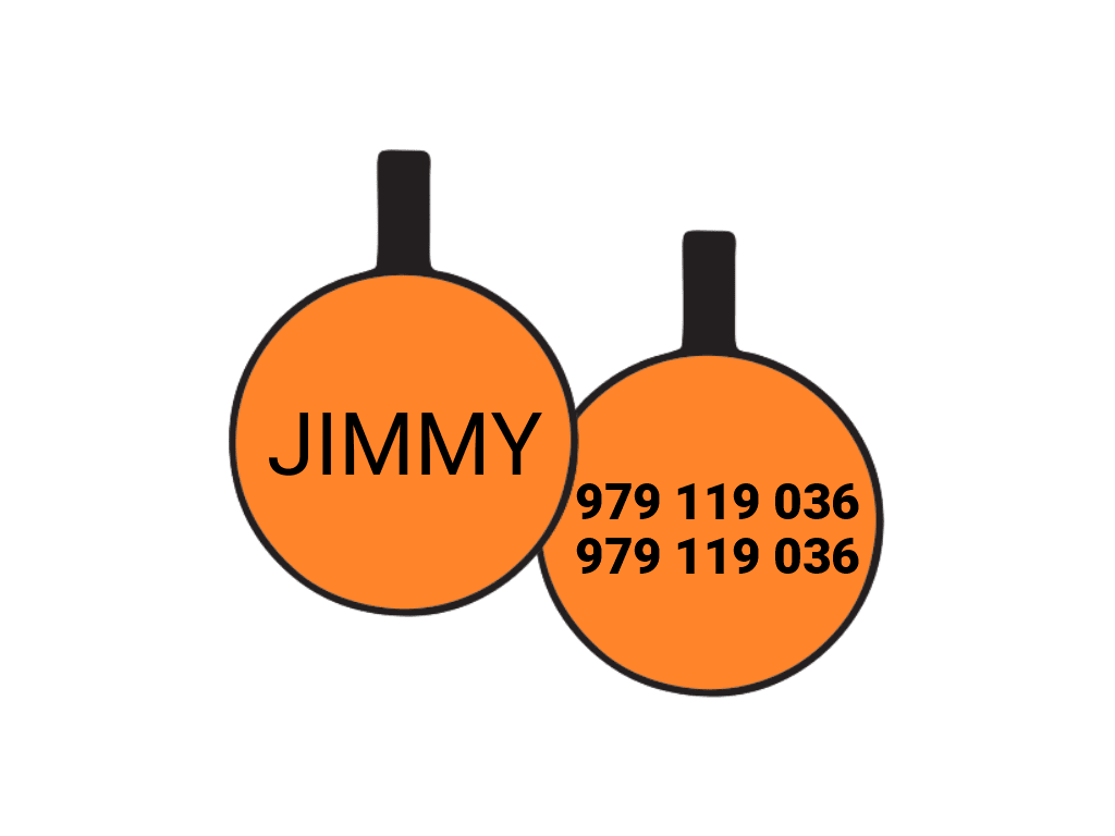 PLACA DE IDENTIFICACIÓN CIRCULO PEQUEÑO - NARANJA1