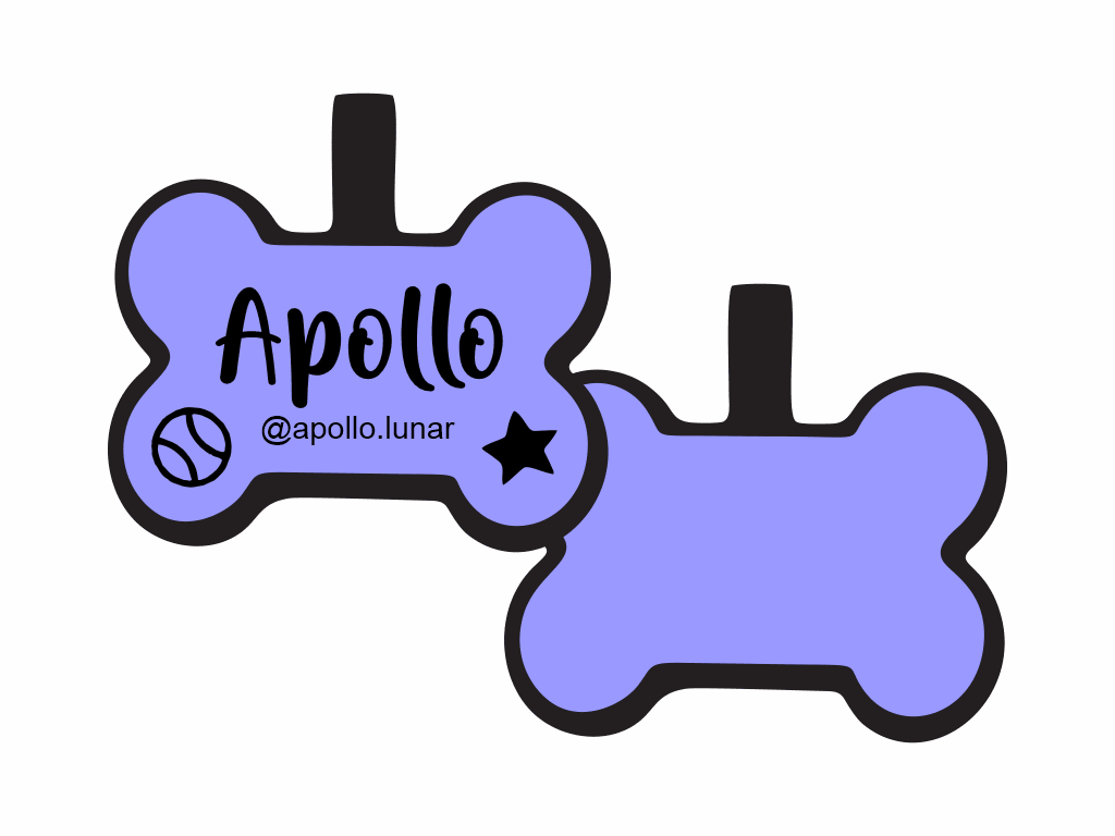 PLACA DE IDENTIFICACIÓN HUESO - ESTRELLA DE DEPORTE12