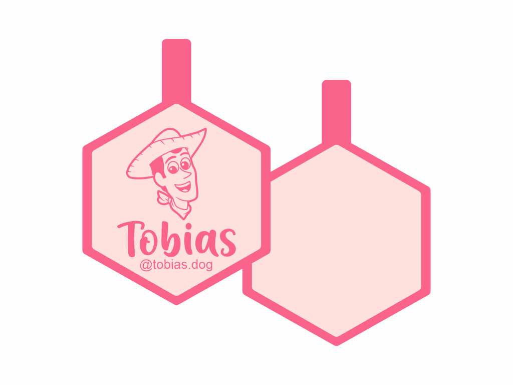 PLACA DE IDENTIFICACIÓN HEXÁGONO - WOODY13