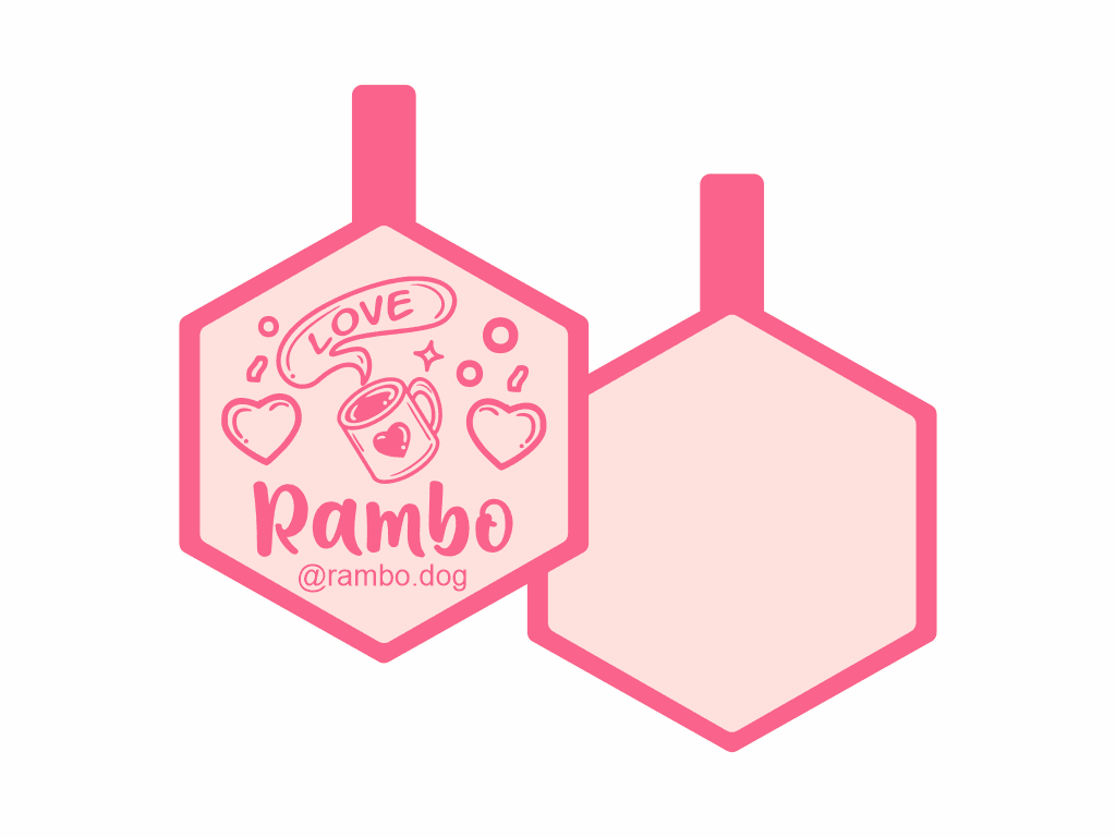 PLACA DE IDENTIFICACIÓN HEXÁGONO - COFFE LOVE13