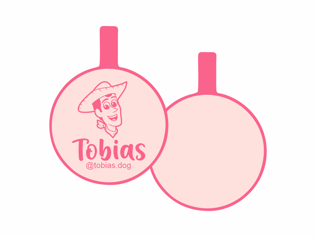 PLACA DE IDENTIFICACIÓN CIRCULO - WOODY13