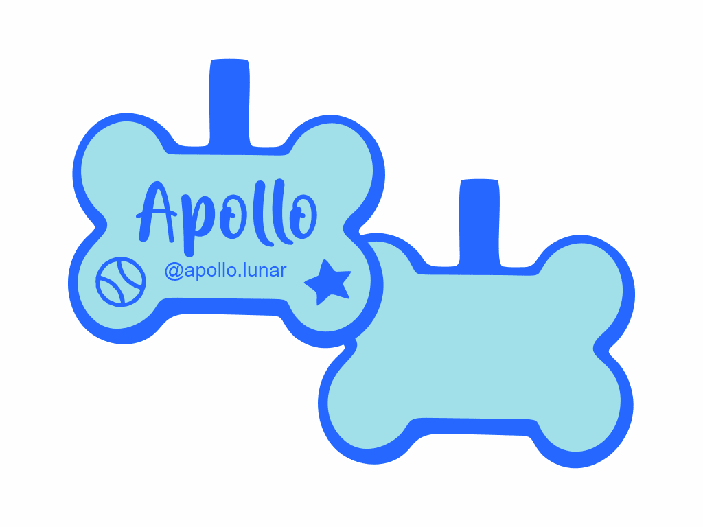 PLACA DE IDENTIFICACIÓN HUESO - ESTRELLA DE DEPORTE13